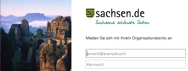 Abbildung Login-Formular Organisationskonto